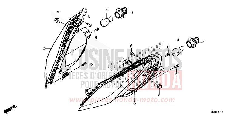 CLIGNOTANT AVANT de Forza 300 SEAL SILVER METALLIC (NHA14) 2013